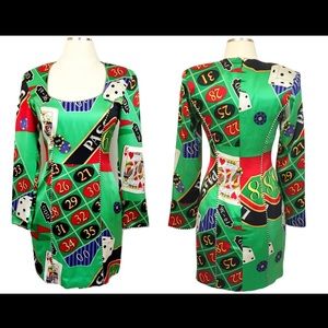 Vintage Nicole Miller Silk Pop Art Dress